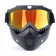 Mask glasses for motor vehicles, collapsible, golden chrome glass, black