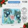 Laminated horizontal "New Year's balls", XL 49 × 40 × 19 cm