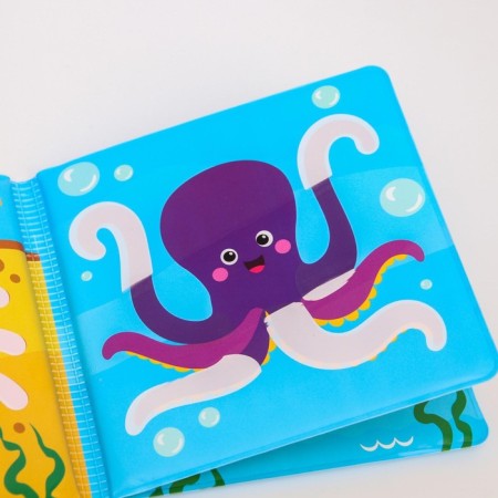 Book - a toy for the bath "Draw with your fingers: sea animals", water coloring, crumb I-5