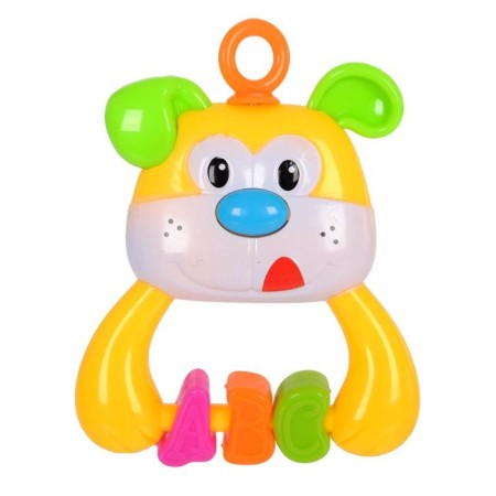 Rattle "dog", color mix, crush me-1