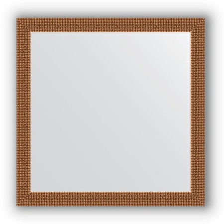 Mirror in the baguette frame - Mosaic copper 46 mm, 61 x 61 cm, evoForm