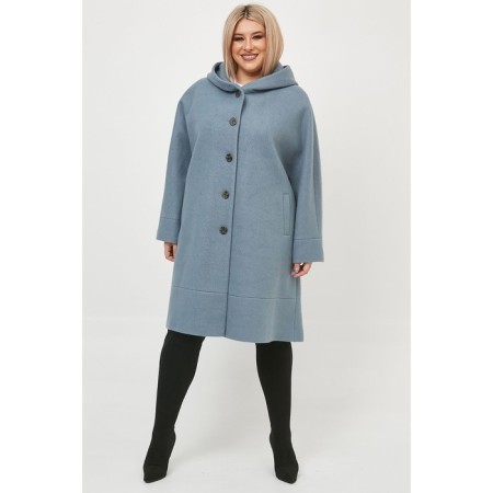 Female coat, size 66, blue color