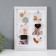 Photo frame plastic in 6 photos 10x10, 9x13 cm "Style" with clothespins, white 40x30x1.5 cm