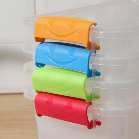 Plastic storage container with a “diplomat” lid, 25 × 17.5 × 13 cm, color mix-8