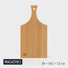 Доска разделочная с прямой ручкой Magistro, 39×19,5×1,5 см, дуб