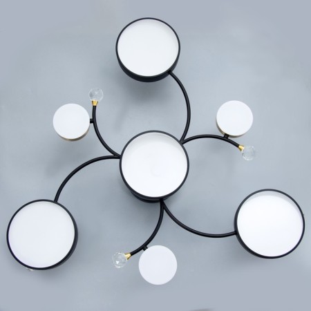 Terra chandelier 7XLED 132W 3000-6000K black and gold 75x75x21 cm Bayerlux-10