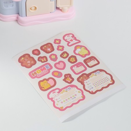 Piggy bank Plastic "House" with stickers mix 20x17x15.5 cm-6