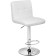 Barpered chair PASKAL Metal/Eco -leather, chrome/white 43x53x89 cm