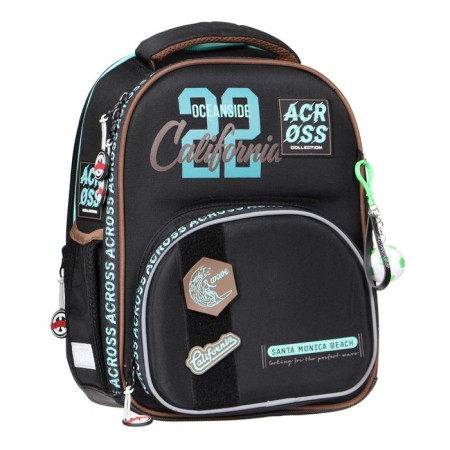Frame backpack 37 x 28 x 12 cm, Across 194, filling: bag, pencil case, dark gray ACR22-194-2-1