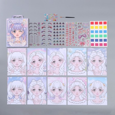 Stickers for creativity "The most beautiful" purple set of 17 sheets 21x16 cm-1