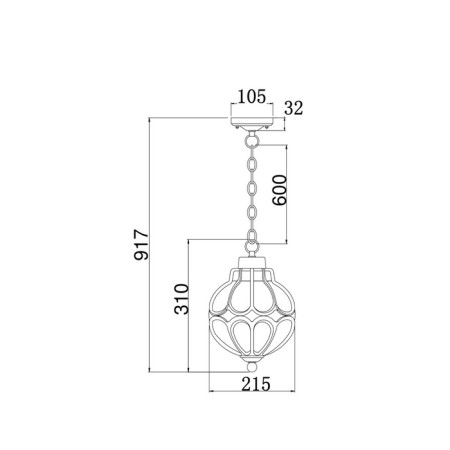 Outdoor O024PL-01G, 1x60W, 21.5x21.5x91.7 cm lamp, E27, Antik gold, 21.5x21.5x-5