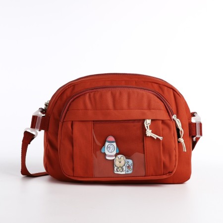 Youth bag with lightning, brown color-1