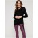 Female jumper with decorative assembly Conte Elegant, Size S, Black color