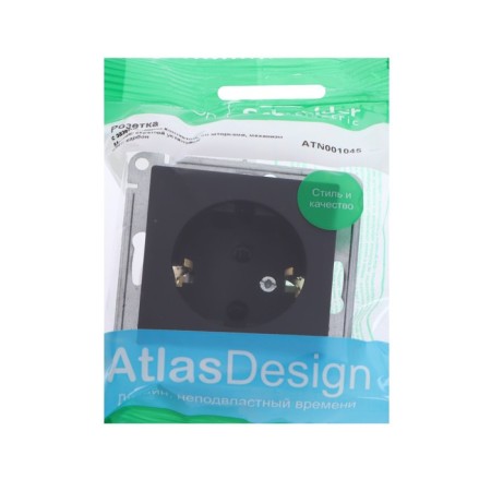 SE SE AtlasDesign, 16 A, 250 V, built -in, with salary, curtains, IP20, carbon, Atn001045-2