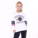 Sweatshirt for girls, white color, height 122-128 cm