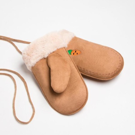 Baby mittens Minaku with embroidery, 18 cm, cent-1