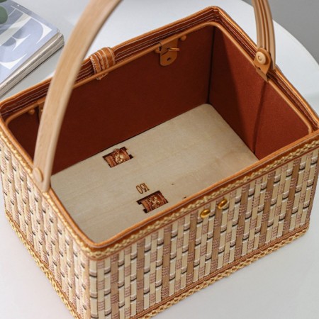 Basket for storage of the shares Nature, 19 × 14 × 12, bamboo-3