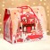 New Year. Gift box New Year's Case box with rope handles "Christmas trees" 20.5 x 12 x 17 cm.