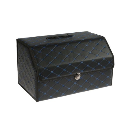 Organizer COFR in trunk, 55 x 30 x 31 cm, eco-leather, black-blue-1