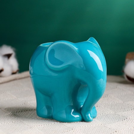 Pot "Elephant" Blue, 12x8.5x10cm-1