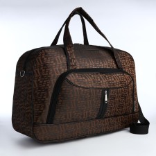 Road bag with lightning, external pocket, long belt, brown color