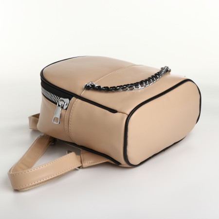 Women's backpack on lightning, beige color-3