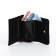 Women's wallet on the button, black color