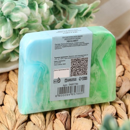 SPA soap - care for the bath and sauna "Eucalypt" Dobroparov Handmade 80 grams-2