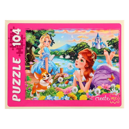 Puzzles "Sisters-Princesses in the meadow", 104 elements-3