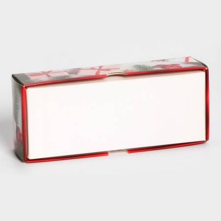 New Year. Box for 3 sweets, New Year's Gifts, 13x5x3.3 cm, confectionery packaging-2