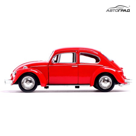 Metal Metal Volkswagen Beetle 1967, 1:32, doors, inertia, red color open-5