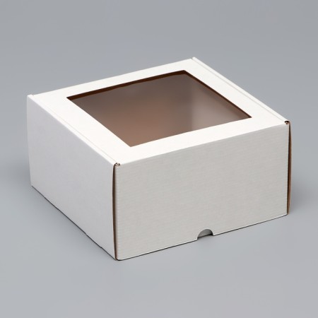Box for the cake, with a window, 20 x 20 x 10 cm-1