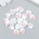 Decor for creativity Plastic "Claim white mother -pearl - heart" 1.2x1.2 cm