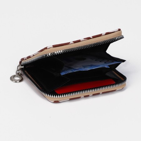 Lightning wallet, card for cards, for coins, brown color-1
