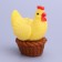 Decorative candle "Chicken in a basket"