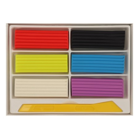 Soft plasticine (wax), 6 colors, 90 g, Globus, with aloe vera, with a stack-2