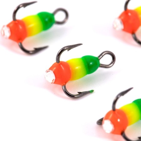 The hook-three Yaman "Traffic Light" with the eye, size 18 int, fluorescent color, 5 pcs.-2