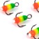 The hook-three Yaman "Traffic Light" with the eye, size 18 int, fluorescent color, 5 pcs.