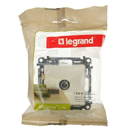 The TV Legrand Valena Life 753551, single, hidden, type "Zvezda", ivory bone-2
