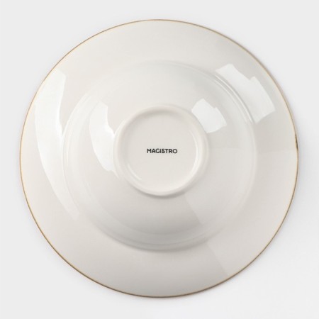 Porcelain plate for Magistro paste "Cerera", 400 ml, D = 19.5 cm, Orange color-3