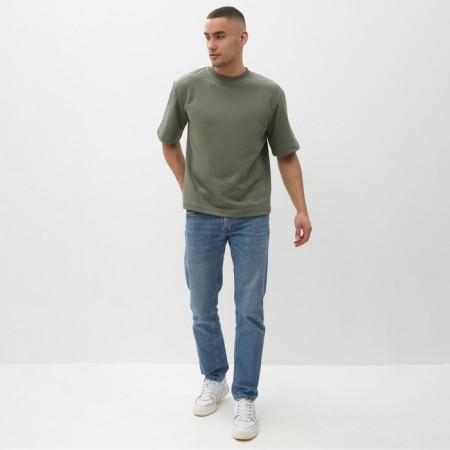 T -shirt men Minaku: Basic Line Man Color Khaki, size 44-4