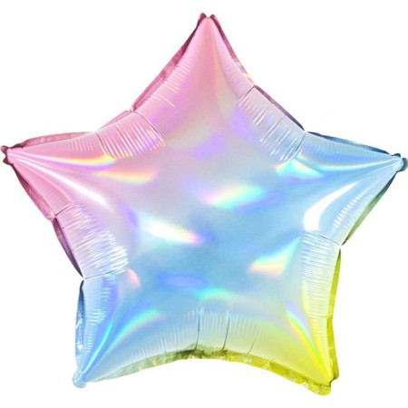 Foil ball 18 "Parvarian shine", star, delicate rainbow, holography