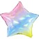 Foil ball 18 "Parvarian shine", star, delicate rainbow, holography