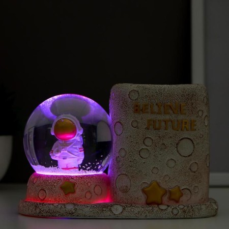 Souvenir Polystone Water Ball Light/For MELLS "Astronaut" D = 8 cm Mix 11.4x16.8x9 cm-3