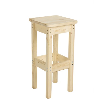 Bar stool, 400 × 400 × 800 mm, pine array, without coating-2