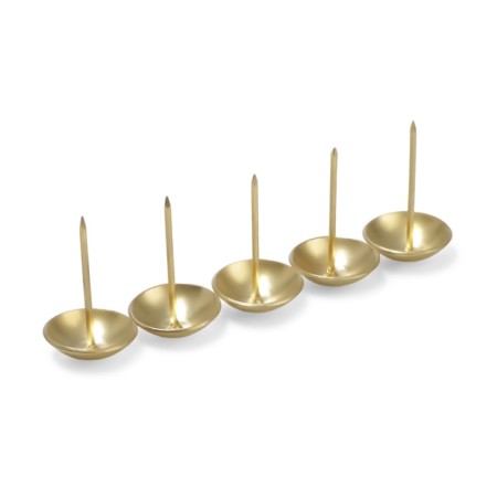 Tundra nails, decorative, 25x39 mm, gold, 100 pcs-6