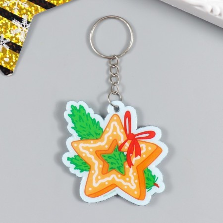 PVC keychain "New Year's Pechenyushka - Star" Soft 5x5 cm-1
