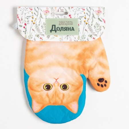 Варежка Доляна Котики "Мурка" 24*18 см, 100% п/э-3