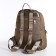 A backpack with a zipper, 5 outer pockets, pencil case, beige color