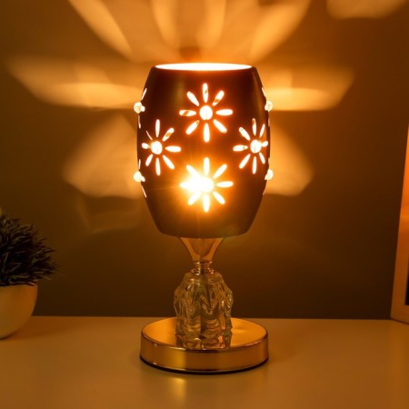 Table lamp "Flowers" E27 40W black and gold 12x12x24 cm Risalux-2